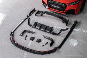 ชุดแต่งรอบคันสำหรับ Audi TTRS รุ่นใหม่ พร้อมดิฟฟิวเซอร์หน้าคาร์บอนไฟเบอร์ สปอยเลอร์ สเกิร์ตข้าง ติดตั้งง่ายด้วยกาวในตัว - Product Image 6