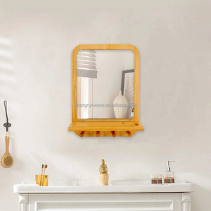 Phòng Tắm Gương Dán Cho Phòng Tắm Hiện Đại Decals Tường Dán Bằng Gỗ Tường Gương Với <span class=keywords><strong>Hooks</strong></span> - Product Image 3