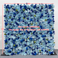 Sunwedding Seiden-Kunstblumen Hochzeitsdekorationen Kleine Blaue Rosen Abschlussfeier Weihnachten Blumenwand