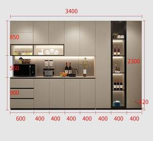 Customizable Solid Wood Restaurant <b>Furniture</b> Wooden Bar Cabinet <b>Buffet</b> Sideboard of Restaurant Quality Custom Size Options - Product Image 4