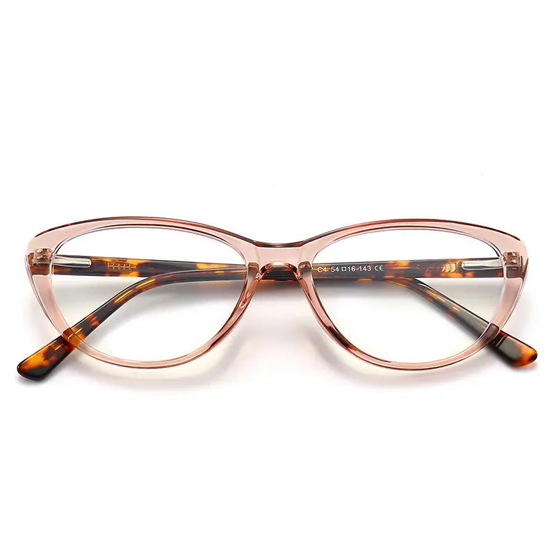 Óculos de desenho com armações de olho de gato óculos ópticos cor acetato para homens e mulheres