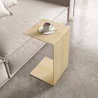 Table Basse Carrée Minimaliste Italienne Moderne en Acier Inoxydable avec Fonction de Préparation du Thé, Aucun Montage Requis, Idéale pour le Salon