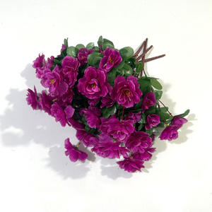 Fiore di Azalea artificiale Bouquet decorativo in vaso piante per la festa di nozze natale casa giardino all'aperto tavolo centrotavola - Product Image 4