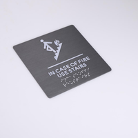Panneaux de signalisation tactile ADA en métal personnalisés, panneaux de signalisation de direction tactile pour bureaux et hôtels
