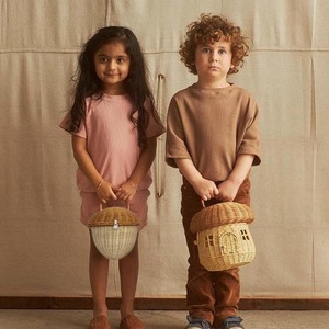 Bolso de mimbre tejido a mano, color natural, portátil, para niños, uso en guardería, verano <span class=keywords><strong>2023</strong></span> - Product Image 4