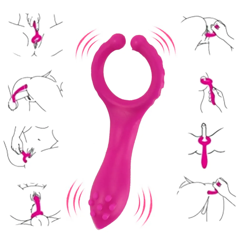 Alat Pijat Klitoris Payudara Silikon Portabel, Mainan Seks Klem Puting Susu untuk Pasangan