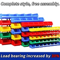 Boîte de rangement en plastique, accessoires muraux industriels, entrepôt pour vis d'outils, boîte de rangement en plastique