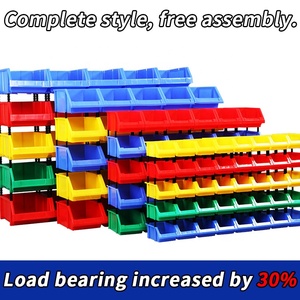 Heavy duty <span class=keywords><strong>blu</strong></span> colore pezzi di ricambio parti scatole impilabile scaffale del magazzino bin contenitori di stoccaggio di <span class=keywords><strong>plastica</strong></span> - Product Image 5