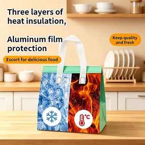 Sac de livraison isotherme personnalisé en gros, noir, imperméable, non tissé, grande capacité, qualité alimentaire - Product Image 2