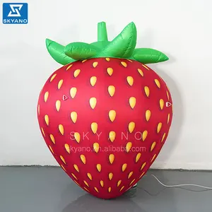 Inflatable Strawberry Advertising Promotion Model Giant Strawberry With LED Lights Simulated fruit model for sale