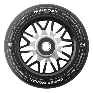 Roues de trottinette en aluminium super légères 110mm 120mm, noyau en aluminium, PU 88A à rebond élevé, roulement ABEC-9, fabrication sur mesure, pièces de trottinette personnalisables - Product Image 2