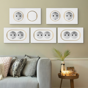 Wall <strong>Sockets</strong> <strong>Switches</strong> 4 <strong>Outlets</strong> 4 <strong>Switches</strong> <strong>Single</strong> Pole/Double Throw USB 2 Ports USB-C 2 Ports IP20 Electrical Safety Germany - Product Image 6