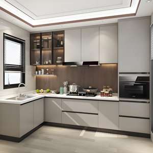 Custom Kitchen Cabinet Modern Design Made in China High Quality Commercial Kitchen Cabinet With Cupboard <b>Complete</b> <b>Sets</b> - Product Image 6