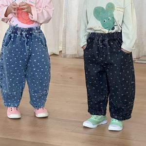 Pantalones Anchos de Algodón con Forma de Corazón para Niños, Primavera y Otoño 2026, Jeans para Niños y Niñas, Pantalones Casuales para Bebés - Product Image 4