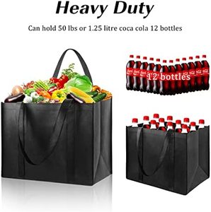 Heavy Duty Reusable Non-Woven <b>Shopping</b> Tote <b>Bag</b> <b>Large</b> Grocery <b>Bag</b> with Shoulder Handle Holds 50 Lbs - Product Image 4