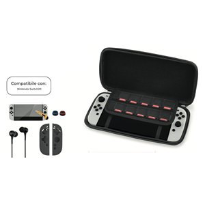 Custodia videogioco สวิตซ์2ชุดเดินทาง5in1สีดำ ACC0103 - Product Image 3