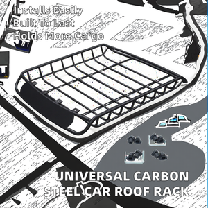 Hante MeiYing Panier de toit universel en acier au carbone pour SUV, sans barres transversales, porte-bagages 150 kg - Product Image 2