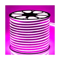 Tira de luces led flexible de neón, 360 grados, 50m, 220v, 6x12mm, color rosa, personalizado