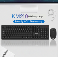 Ensemble clavier et souris sans fil AOC Km210 2.4G, tout-en-un, pour le bureau, ordinateur portable, en stock