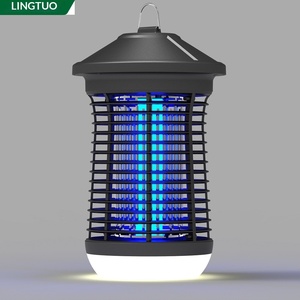 <span class=keywords><strong>Lampe</strong></span> <span class=keywords><strong>anti</strong></span>-moustiques et <span class=keywords><strong>anti</strong></span>-mouches extérieure étanche avec lumière UV, indice IP33, contrôle par la lumière, choc électrique, minuterie intelligente - Product Image 4