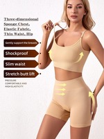 Nouveau soutien-gorge de sport push-up sans fil pour femmes avec débardeur dos nu ensemble de yoga ensemble de yoga pour femmes