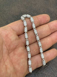 Nouveau Bracelet à Breloques OEM ODM Unisexe à Fermoir Boîte, Bijou de Mariage Tendance, Style Hip Hop Luxueux, Largeur 4mm, 19g - Product Image 2