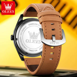 Reloj de Hombre de Moda, Económico, Venta Caliente, OEM 9962, Logotipo Personalizado, Relojes Pequeños OEM, Relojes de Pulsera de Cuero de Moda para Hombre - Product Image 6