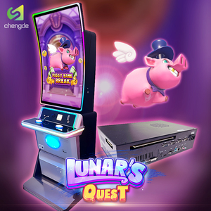 มีสินค้าในสต็อก จอสัมผัสแนวตั้งขนาด 43 นิ้ว เครื่องเล่นเกมหยอดเหรียญแบบ Nudge Game Reel Skill Game 6 เกม พร้อมเกมบอร์ด Panda Link II - Product Image 3