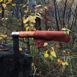 Portautensili da campeggio in pelle fatta a mano EDC Knife Holster knife Case portautensili da campeggio in pelle per <span class=keywords><strong>Opinel</strong></span> Victorinox - Product Image 6