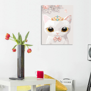 Venta al por mayor personalizar <span class=keywords><strong>lienzo</strong></span> pinturas digitales Animal gato Diy pintura acrílica por números Kit sobre <span class=keywords><strong>lienzo</strong></span> - Product Image 2