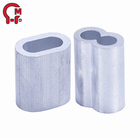 HLM Factory Direct Ferrules en aluminium galvanisé personnalisables pour cartons, fabriquées aux États-Unis Sangles en câble métallique à finition unie de type sablier