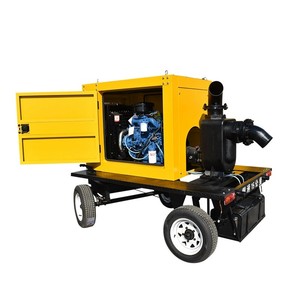 Pompe mobile sur remorque pour irrigation agricole, contrôle des inondations, camion d'assainissement BST-4GF, 4 et 8 pouces - Product Image 1