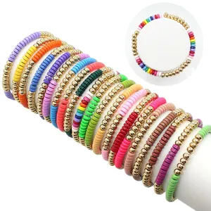 Boho DIY Fashion Glamour Ladies Enamel Bracelet Tile Spacer Rainbow Ladies Cuff Bracelets Jewelry