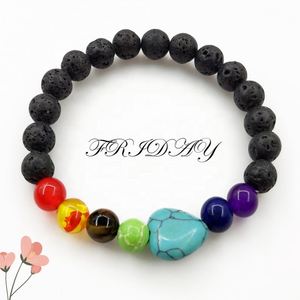 Bracelet en pierre naturelle avec perles de verre colorées pour la concentration et la clarté, bijoux professionnels à marque privée, réduction sur les achats en gros - Product Image 2
