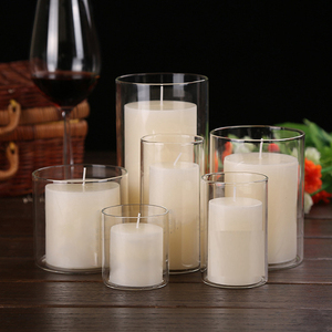 Hiện Đại Lãng Mạn Bữa Ăn Tối Đa Mục Đích Đám Cưới Pha Lê Thủy Tinh Xi Lanh Đèn Lồng Nến Lọ Nến Chủ Cho Bảng Trung Tâm - Product Image 2