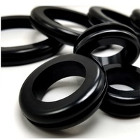 YaoKuan Anneaux de protection plats en caoutchouc, manchon de câble en silicone noir étanche, anneau de sortie double face pour enroulement de câble, National
