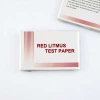 Recurso Didáctico, Paquete de 80 Tiras de Papel para Estudiantes de Química y Clases de Laboratorio, Papel Tornasol Rojo
