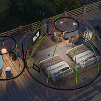 Dôme transparent préfabriqué de luxe pour hôtel, type igloo, chambre en dôme