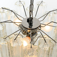 Mid-Century Postmoderner Textur-Murano-Glas-Kronleuchter Italienische Luxus-Pendelleuchte für Wohnzimmer Esszimmer Villa Beleuchtungskörper