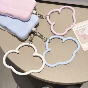 New Macaron Colors Liquid Silicone Wave Edge Phone case for <b>iphone</b> 18 17 16 Pro Max with Cloud Wristband Shockproof Rear Cover - Product Image 6