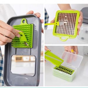 22-Piece Multifunctional Vegetable Slicer Set Cross-Border Specialty Kitchen Cutting Tool Plastic Cubes Strips <b>Planing</b> Machine - Product Image 4