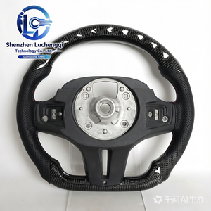 Volante Deportivo de Fibra de Carbono con LED Modificado, Compatible con BMW Serie 5 G30 Chasis G 2018-2023, Estilo Mejorado - Product Image 1
