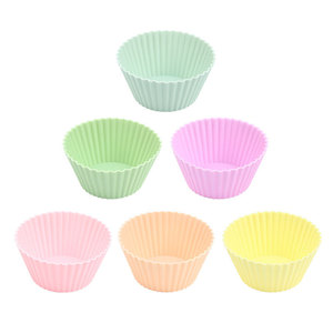 Silicone Muffin Cups Cylindrical Easy Demoulding Baking <b>Mold</b> For <b>Cake</b> Chocolate Soap Making Oven Safe - Product Image 3