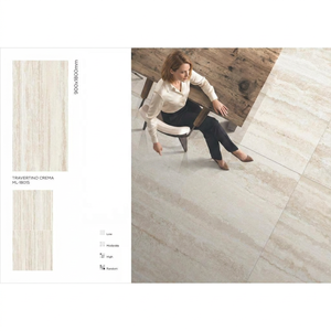 กระเบื้องเซรามิกพอร์ซเลน Aric Crema ขนาด 900x1800 มม. ผิวมันเงา สำหรับตกแต่งผนังและพื้นภายในสไตล์โมเดิร์น - Product Image 4