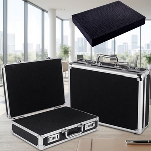 Maletín Rectangular Rígido Personalizable de 16 Pulgadas con Cerradura, Portátil, con Inserto de Espuma Personalizable, Estuche de Aluminio con Combinación para <span class=keywords><strong>Herramientas</strong></span> - Product Image 1