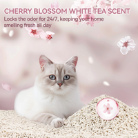 Litière pour chat AFP Yucca Enhanced Natural Tofu & Cassava, forte agglomération, faible dispersion, parfum de fleurs blanches - 2,5 kg/5,5 lb