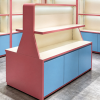 Vitrine de présentation en bois émaillé pour cosmétiques, jouets, produits, centre d'exposition et stockage - Vente en gros