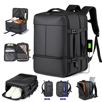 Sac à dos professionnel multifonctionnel extensible en tissu Oxford résistant à l'eau pour voyages d'affaires et ordinateur portable, design incurvé