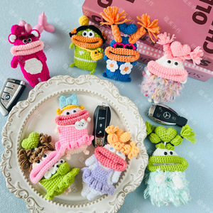 Étui de clé de voiture créatif personnalisé, tricoté à la main, adorable, dessin animé, housse de protection - Product Image 5