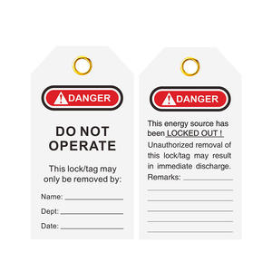 Etiquetas de Seguridad de PVC al por Mayor, Etiquetas de Bloqueo de Seguridad, Etiquetas de <span class=keywords><strong>Peligro</strong></span> de No Operar, Etiquetas Loto Industriales, Señales de Advertencia BD-P02 - Product Image 2